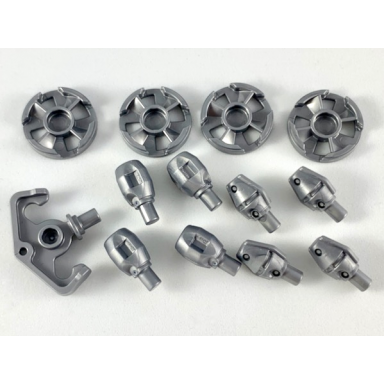 flat silver minifigure weapon pack discs grappler grenade tips 13 in bag multipack
