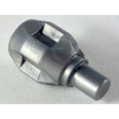 flat silver minifigure weapon larger blunt grenade tip