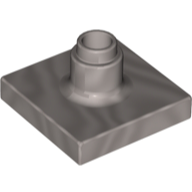 flat silver duplo support sign post short - thin base