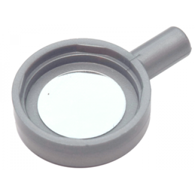 flat silver minifigure utensil frying pan with silver mirror pattern sticker - set 41180