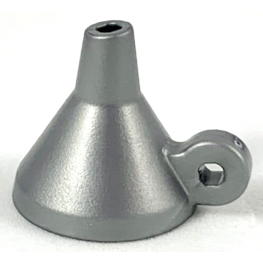 flat silver minifigure headgear head top funnel with ring handle