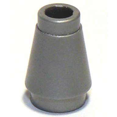 flat silver cone 1 x 1 with top groove