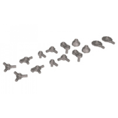 flat silver minifigure weapon pack guns circular saws nozzles mechanical arms 14 in bag multipack