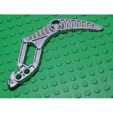 flat silver bionicle visorak fang with 2 pin holes suukorak