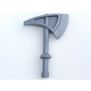 flat silver duplo utensil axe tomahawk with tapered round handle top and solid handle bottom
