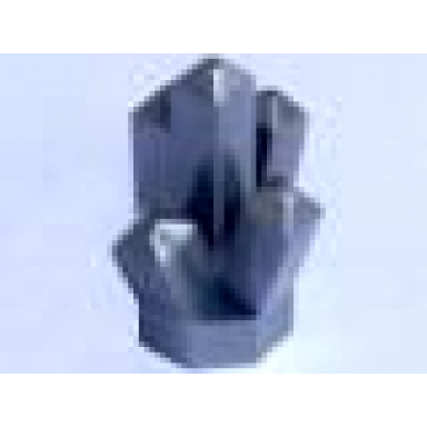 flat silver rock 1 x 1 crystal 5 point