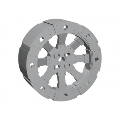 flat silver wheel wagon viking with 12 holes 55mm d.
