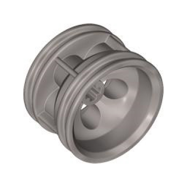 flat silver wheel 30.4mm d x 20mm with 5 holes