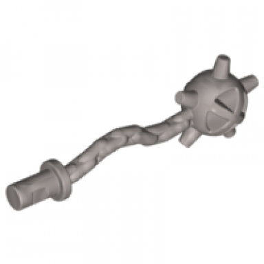 flat silver minifigure weapon spiked flail mace