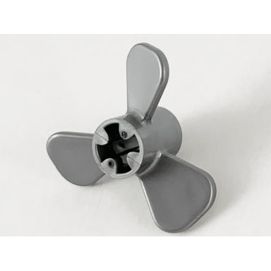 flat silver propeller 3 blade 3 diameter with axle hole