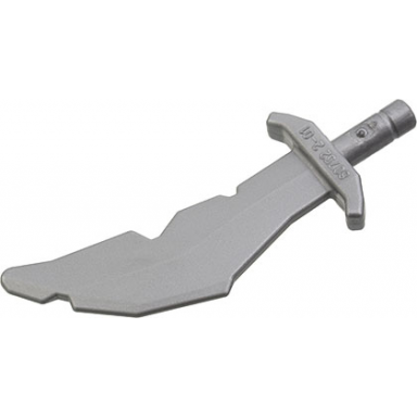 flat silver minifigure weapon sword scimitar with nicks