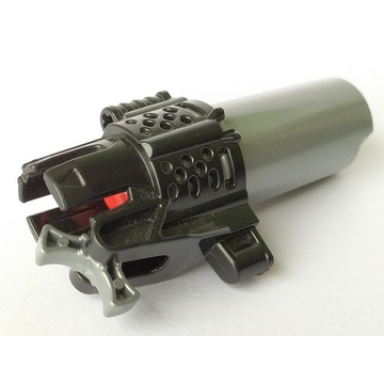 flat silver projectile launcher bionicle weapon midak zamor skyblaster with black housing