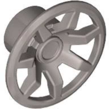 flat silver wheel cover 7 spoke - 18mm d - for wheel 55982