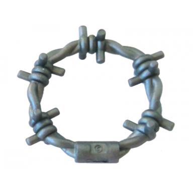 flat silver minifigure utensil barbed wire coil