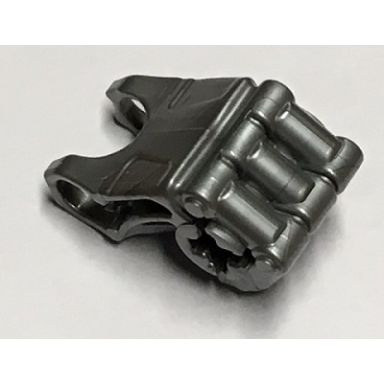 flat silver bionicle fist with axle hole - 3 fingers