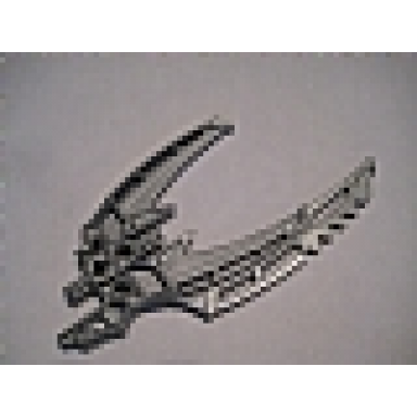 flat silver bionicle weapon double curved blade mata nui scarab shield half