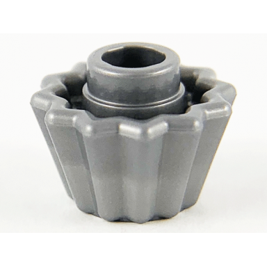 flat silver minifigure utensil cupcake liner - indented top