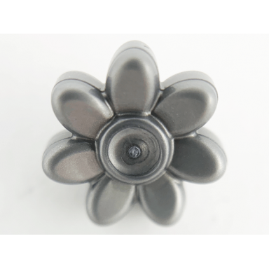 flat silver minifigure utensil trolls flower 7 petals and pin