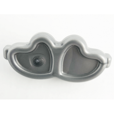 flat silver minifigure utensil trolls glasses angled hearts with pin