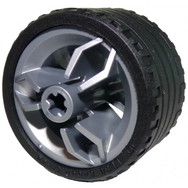 flat silver wheel 30.4mm d x 20mm with center axle holes motorcycle and black tire 37 x 22 zr 66155 55978