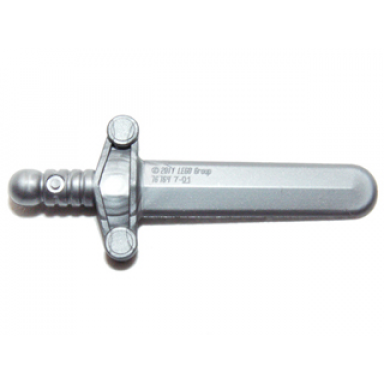 flat silver minifigure weapon sword shortsword elaborate hilt