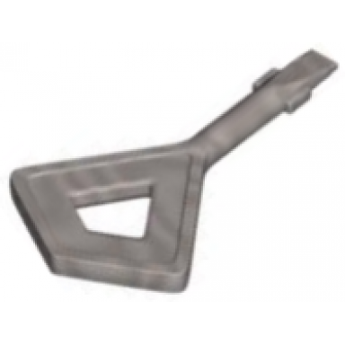 flat silver tile remover key with diamond and screwdriver ends