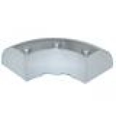flat silver brick round corner 6 x 6 x 2