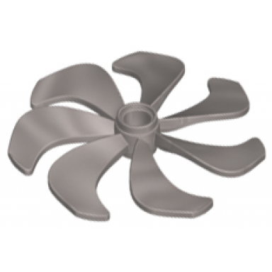 flat silver propeller 7 blade 6 diameter