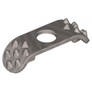flat silver minifigure armor shoulder pads with spikes on top