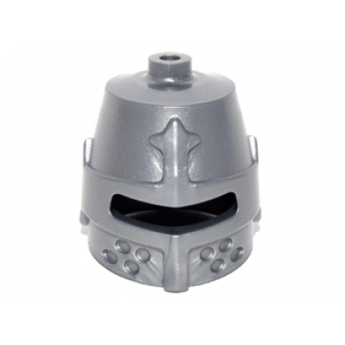flat silver minifigure headgear helmet castle closed with eye slit