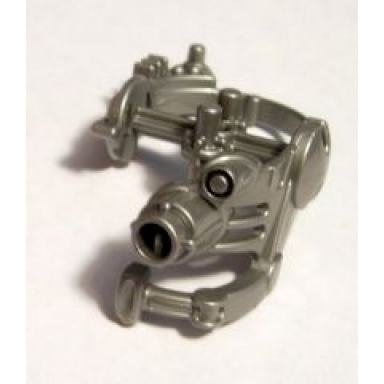 flat silver hero factory face shield with scope