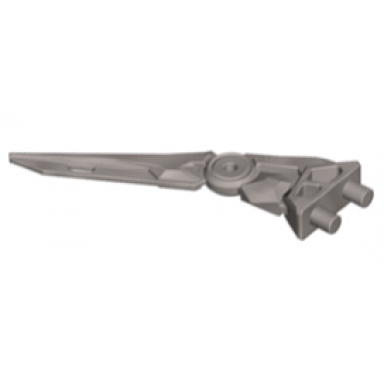 flat silver hero factory weapon claw spike - flexible rubber