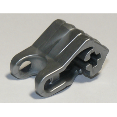 flat silver hero factory fist with axle hole - 4 fingers