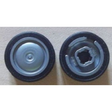 flat silver wheel 11mm d x 6mm with smooth hubcap with black tire 14mm d x 6mm solid smooth 93594 50945