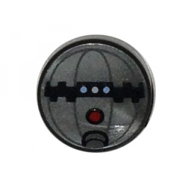 flat silver tile round 1 x 1 with sw thermal detonator with red button pattern