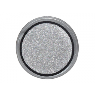 flat silver tile round 1 x 1 with silver circle with black border pattern