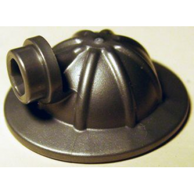 flat silver minifigure headgear helmet mining with head lamp