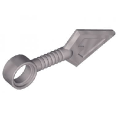 flat silver minifigure weapon spear short with pin hole kunai