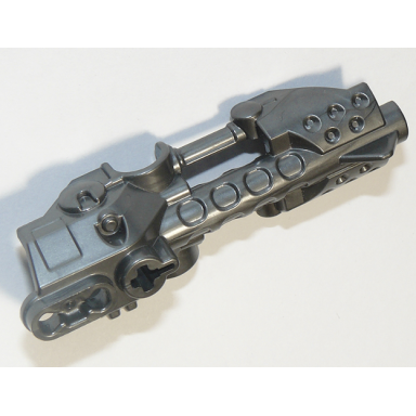 flat silver hero factory weapon zamor sphere launcher top half with barrel and sight