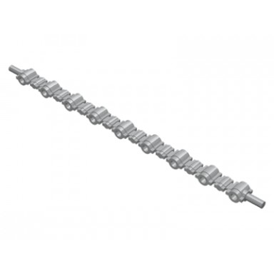 flat silver hero factory weapon ammo belt 19l with bar ends - flexible rubber