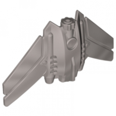 flat silver hero factory shoulder armor with wings