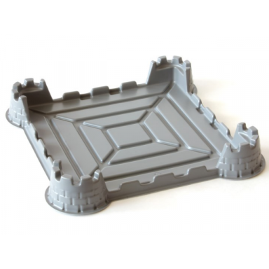 flat silver baseplate raised castle chess board base without studs
