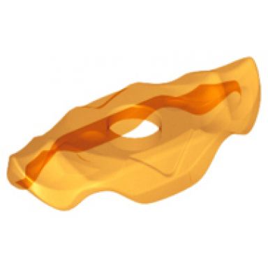 trans-orange minifigure armor shoulder pads with ridges