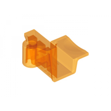 trans-orange minifigure utensil seat chair 4 x 2 x 2 with axle hole