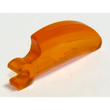 trans-orange barb claw horn tooth with clip curved