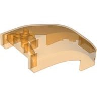 trans-orange windscreen 10 x 6 x 4 curved