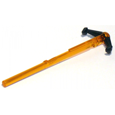 trans-orange projectile arrow bar 8l with molded flexible rubber black grappling hooks pattern spring shooter harpoon