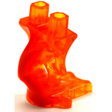 trans-orange lower body ghost with marbled red pattern