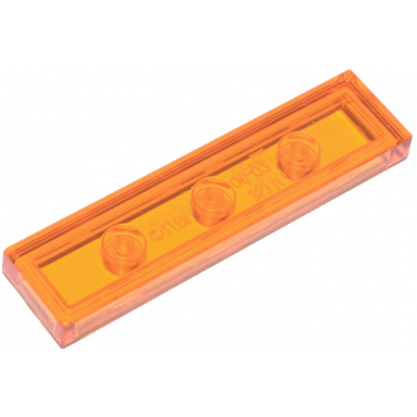trans-orange tile 1 x 4