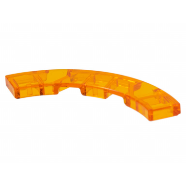 trans-orange tile round corner 4 x 4 macaroni